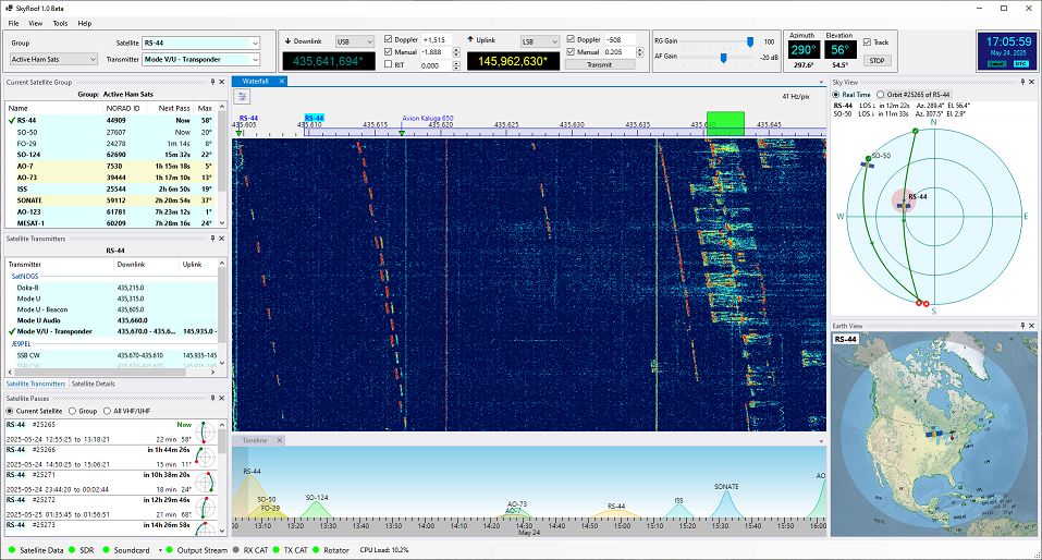 SkyRoof — Logiciel de suivi satellite et SDR